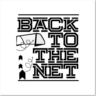 BACK TO THE NET football game design Posters and Art